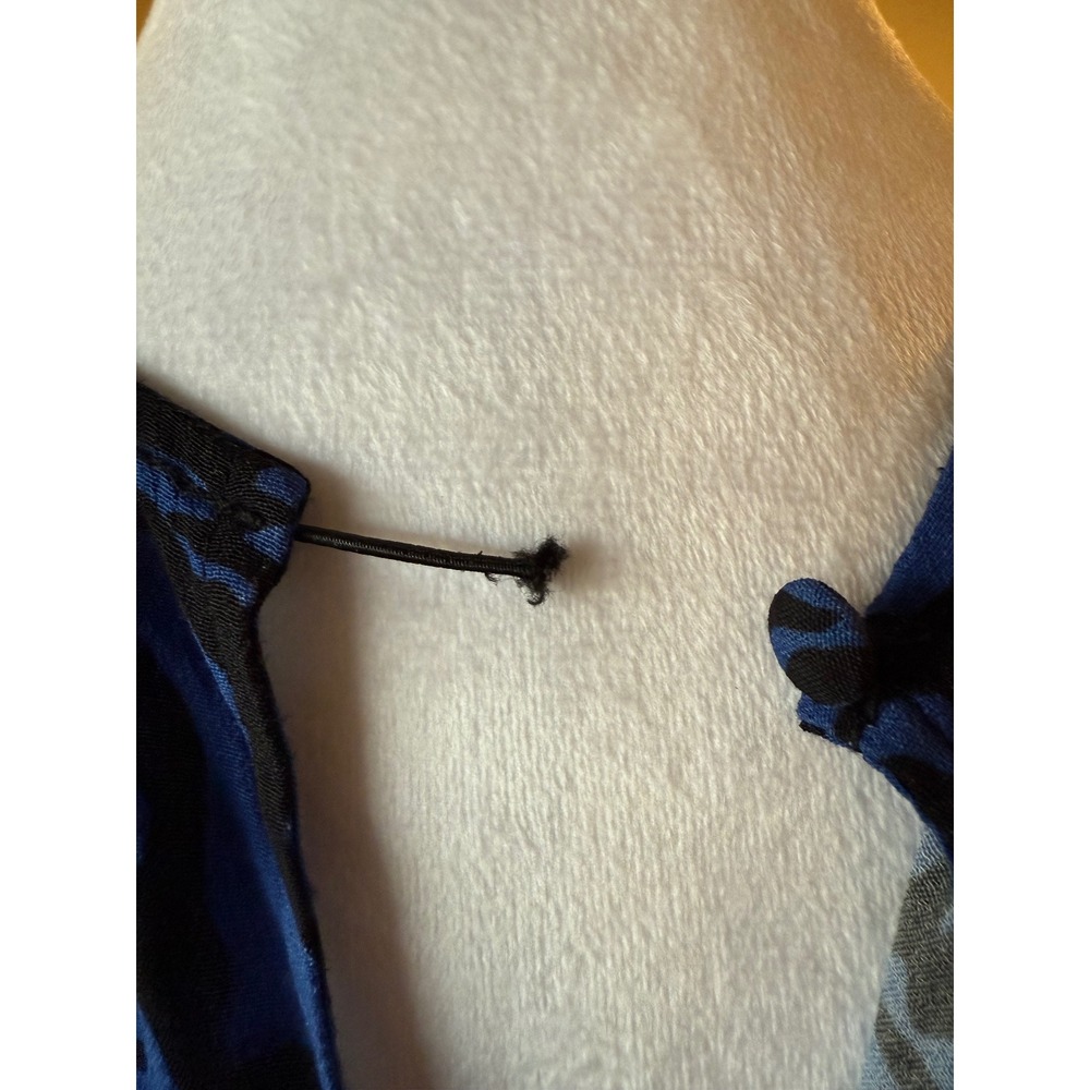 Zara‎ Dress Blue Black Print Casual  Womens - Picture 8 of 9